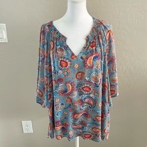 Democracy Ladies flutter sleeve blouse